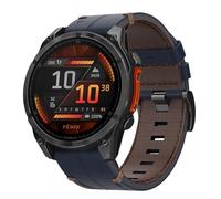 Leather Strap Compatible with Garmin Fenix 8 51mm/Fenix 7X/7X Pro/6X/6X Pro/5X Plus/5X/ Fenix 3/3 HR 26mm Band QuickFit Replacement Straps for Descent MK1/Mk2/ Mk2S、Enduro/Enduro 2