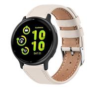 Leather Strap Compatible with Garmin Vivoactive 5/3, 20mm Soft Leather Replacement for Garmin Vivoactive 3 Music/Vivomove 3/Forerunner 245/645 Music (Starlight)