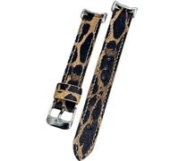 Leather Strap Compatible with Xiaomi Mi Band 10/9/8, Fashion Embossed Pattern Replacement Band with Soft Breathable Leather, Adjustable Wristband for Women for Xiaomi Smart Band 10/9/8 Tracker (Yellow