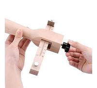 Leather Strap Cutter Hand Leather Cutting Tool with 3 Removable Blades, leather strip cutr Wooden Adjustable Leather Cutter Craft Tools, leather strap cutr with 3 Removable Blades, Wooden Adjustable L