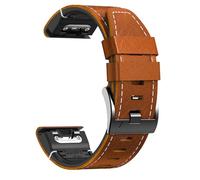 Leather Strap for Garmin Fenix 7, 22 mm Genuine Leather Replacement Strap Quick-Fit Watch Strap for Fenix 6, Fenix 6 Pro, Fenix 5, Fenix 5 Plus, Forerunner 935 945, Instinct 2, Approach S60 S62, 22mm