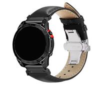Leather Strap for Garmin Fenix E Quatix 8 47mm 7 6 5 Watch Band MARQ Descent G2 G1 S62 S70 Epix Pro 47mm Metal Butterfly Buckle Replacement Band Instinct 2 E 3 45mm Wristband (22mm black)