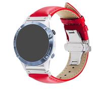 Leather Strap for Garmin Fenix E Quatix 8 47mm 7 6 5 Watch Band MARQ Descent G2 G1 S62 S70 Epix Pro 47mm Metal Butterfly Buckle Replacement Band Instinct 2 E 3 45mm Wristband (22mm red)