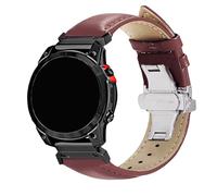 Leather Strap for Garmin Fenix E Quatix 8 47mm 7 6 5 Watch Band MARQ Descent G2 G1 S62 S70 Epix Pro 47mm Metal Butterfly Buckle Replacement Band Instinct 2 E 3 45mm Wristband (22mm coffee)
