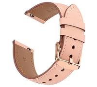 Leather Strap for Garmin Forerunner 255 Strap,265 Stra p,Venu 2 Stra p/Venu 3 Stra p/Vivoactive 4 45mm,22mm Width Leather Quick Release Band for 255/265 Music,Legacy Hero (Pink, 22mm)