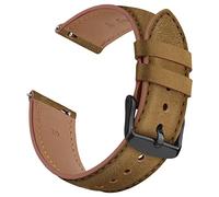 Leather Strap for Garmin Forerunner 255 Strap,265 Stra p,Venu 2 Stra p/Venu 3 Stra p/Vivoactive 4 45mm,22mm Width Leather Quick Release Band for 255/265 Music,Legacy Hero (Brown, 22mm)
