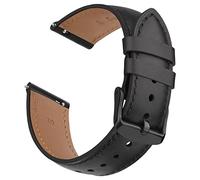 Leather Strap for Garmin Forerunner 255 Strap,265 Stra p,Venu 2 Stra p/Venu 3 Stra p/Vivoactive 4 45mm,22mm Width Leather Quick Release Band for 255/265 Music,Legacy Hero (Black, 22mm)