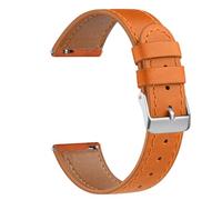 Leather Strap for Garmin Venu 2 Strap/Venu 3 Stra p/Vivoactive 4/Forerunner 255 Stra p,265 Stra p,Legacy Hero Stra p,22mm Width Adjustable Soft Leather Band for 255/265 Music (Yellow Brown)