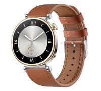 Leather Strap for Huawei Watch GT6/GT5/GT 4 41mm, 18mm Leather Band Soft Elegant Slim Replacement Bands Wristband for Women Men, Brown