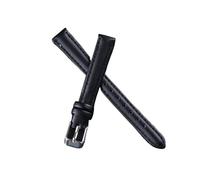 Leather Strap for Quick Disassembly and Replacement Vintage for Men and Women Thick and Soft(Black(Silver),18mm)