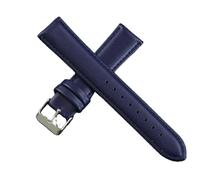 Leather Strap for Quick Disassembly and Replacement Vintage for Men and Women Thick and Soft(Dark Blue (Silver),24mm)