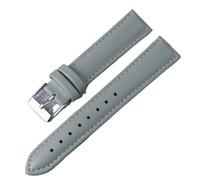 Leather Strap for Quick Disassembly and Replacement Vintage for Men and Women Thick and Soft(Grey (Silver),24mm)