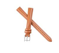 Leather Strap for Quick Disassembly and Replacement Vintage for Men and Women Thick and Soft(Light Brown (Silver),22mm)