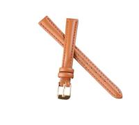 Leather Strap for Quick Disassembly and Replacement Vintage for Men and Women Thick and Soft(Light Brown (Rose Gold),18mm)