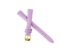 Leather Strap for Quick Disassembly and Replacement Vintage for Men and Women Thick and Soft(Light Purple (Gold),18mm)