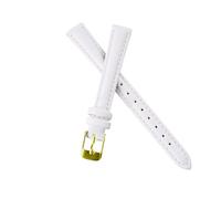 Leather Strap for Quick Disassembly and Replacement Vintage for Men and Women Thick and Soft(White (Gold Buckle),22mm)