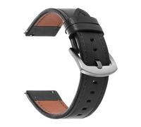 Leather Strap Watchband Compatible With Amazfit Balance Smart Wristband Quick Release Bracelet Compatible With Omega For Seiko Watch Accessories(Black,22mm Universal)