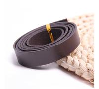 Leather Strip Flat Leather Cord Black/Brown/Coffee 3-30mm No Welding Flat Genuine Leather Jewelry Cord String Lace Rope DIY Chokers Necklace Bracelet Finding(Coffee,15mm)