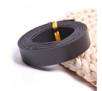Leather Strip Flat Leather Cord Black/Brown/Coffee 3-30mm No Welding Flat Genuine Leather Jewelry Cord String Lace Rope DIY Chokers Necklace Bracelet Finding(Black,3mm)