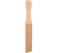Leather Strop for Knife Sharpening,2 Sided Knife Stropping Block with Wood Handle for Honing Knives Home Sharpening Tool Woodcarving Chisels Straight Razor 11.02x1.6x6.1in