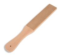 Leather Strop for Precision Sharpening and Honing of 2 Sided Knives Leather Honing Strop Knife Sharpener 11.02x1.6x6.1in Wood Handle for Knife Sharpening