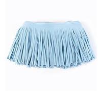 Leather Suede Tassel Lace Leathers Ribbon Fringe for Bag Clothing Sewing Accessories Manual Decoration Trim for DIY Craft Sewing(TF005-LightBlue81,10cm)