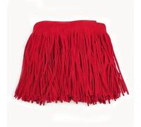 Leather Suede Tassel Lace Leathers Ribbon Fringe for Bag Clothing Sewing Accessories Manual Decoration Trim for DIY Craft Sewing(TF005-Red97,10cm)