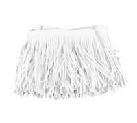 Leather Suede Tassel Lace Leathers Ribbon Fringe for Bag Clothing Sewing Accessories Manual Decoration Trim for DIY Craft Sewing(TF005-White71,30cm)