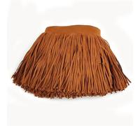 Leather Suede Tassel Lace Leathers Ribbon Fringe for Bag Clothing Sewing Accessories Manual Decoration Trim for DIY Craft Sewing(TF005-LightBrown1,10cm)