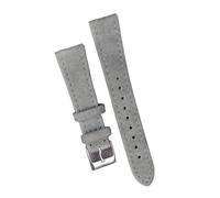 Leather Suede Watch Strap 18mm 20mm 22mm Watchband Gray Blue Brown Bands Quick Release Wristband Belt Accessories(Grey,20mm gold buckle)