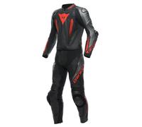 Leather suit Man Dainese LAGUNA SECA 5 2PCS Black/Anthracite/Fluo-Red