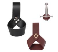 Leather Sword Sheath, Medieval Leather Belt, Broadsword Belt, Sword Belt Rack, Viking Sword Belt, Sword Belt Stand, Retro Sword Buckle Belt Stand for Costume Parties, Carnival, Halloween, 2 Pieces