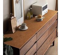 Leather Table Runner For Dining Table 30 40 50CM Wide, Light Brown , Waterproof Heat Resistant Dresser Scarf For TV Stand/ Picnic/ Commercial Restaurant(50x360cm)