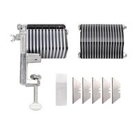 Leather Table Top Lace Cutter, Manual Feed Leather Strap Cutter Tool for Fringe Braiding Strips Belts Lace, with 5 Replaceable Blades for Leathercraft Projects