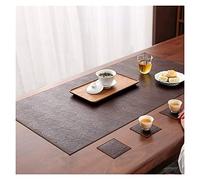Leather Tablecloth, Leather Table Runner Waterproof Easy To Clean Brown Multiple Sizes(39.37x19.69IN)