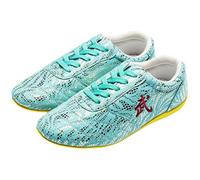 Leather Tai Chi Shoes,Wing Chun Slipper,Traditional Martial Arts Sneakers,Kung Fu Wing Chun Shoes,Taichi Taekwondo Sneakers,Non-Slip,for Taekwondo,Boxing,Karate,Wing Chun Blue
