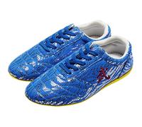Leather Tai Chi Shoes,Wing Chun Slipper,Traditional Martial Arts Sneakers,Kung Fu Wing Chun Shoes,Taichi Taekwondo Sneakers,Non-Slip,for Taekwondo,Boxing,Karate,Wing Chun Dark Blue