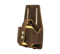 Leather Tape Holster - Tape Measure Holder For Belt, Wear-resistant Full Genuinee Leather Tapes Measure Holder Tool Tapes Holster Pouch Attach To Belt For Belts Carpenters Electricians