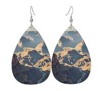 Leather Teardrop Earrings For Women, Grand Canyon Arizona Lightweight Dangle Earrings Fashion Jewelry Gifts For Women Ladies
