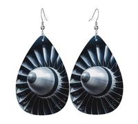 Leather Teardrop Earrings For Women, Jet Engine Lightweight Dangle Earrings Fashion Jewelry Gifts For Women Ladies