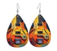 Leather Teardrop Earrings For Women, Muisc Note Lightweight Dangle Earrings Fashion Jewelry Gifts For Women Ladies