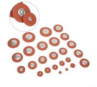 Leather Tenor Saxophone for PADS, for WOODWIND Parts Replacement, 25 pcs/set, Brown, Black, White (Brown)