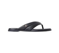 Tommy Hilfiger Women's Elevated Toe Post Lth Sandal FW0FW09216 Flat Sandals, BLACK (Black), 5