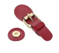 Leather Toggle Buttons Sewing Leather Magnetic Snap Buckles Fasteners for Handmade DIY Patchwork Bags Hangbag Lock Hardware Accessories(Color 4)