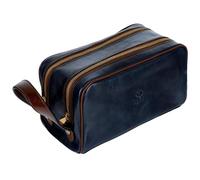 Leather Toiletry Bag - Italian Cosmetic Bag - Classy Dopp Bag - Time Resistance