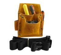 Leather Tool Belt,Carpenter Pouch,Single-Pocket Style | Thick leather,spacious pockets,tool loops,unisex,construction,gardening,carpentry,electrician,comfortable wear