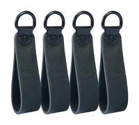 Leather Tool Belt Suspender Loops,KUNN 4-Piece Heavy Duty Suspender Strap Belt Connectors Accessories,Black