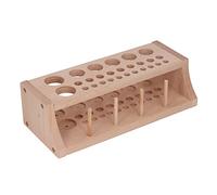 Leather Tool Holder 3 Grid 98 Holes Wooden DIY Leather Art Craft Tool Rack Leather Working Storage Stand Wooden Tools Organizing Storage