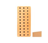 Leather Tool Holder - 30 Hole Wood Organizer, 14.9x6.1x4.1cm Portable Craft Stand for Workshop Storage, Utility Rack with Easy Access, Hobby Supply, Machinist Bench Tray for Electronics and Jewelry