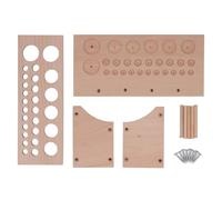 Leather Tool Holder with 3 Grid 27 Holes, Wooden Leather Craft Tool Rack, Beech Leatherworking Storage Stand for Stamps Chisels Brushes Needles, DIY Art Craft Organizer